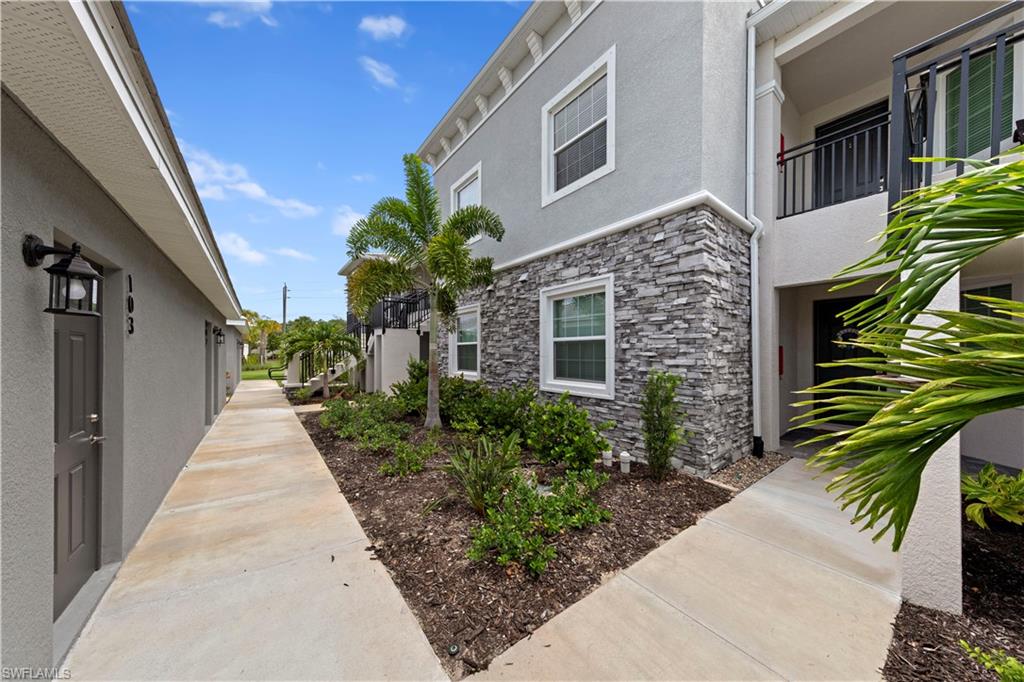 Detached 1 car garage with storage space.