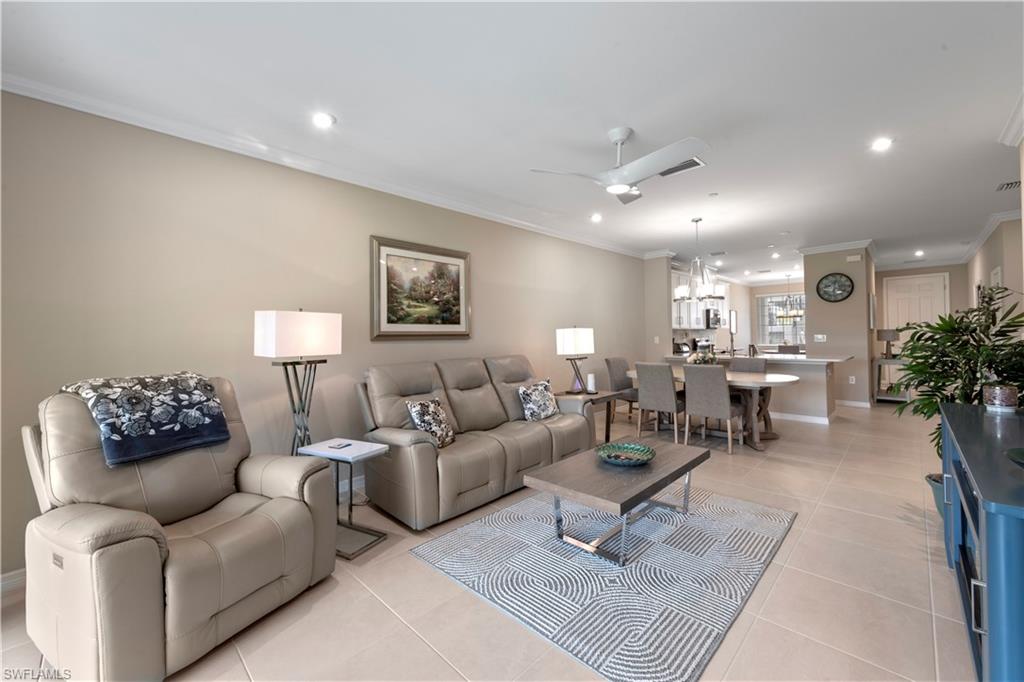 Open-concept includes the great room/living area, a dining area, kitchen, and living room