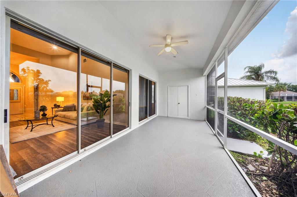 Screened lanai — your private spot to unwind over the pond.