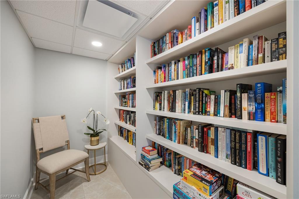 Lending library in the club room