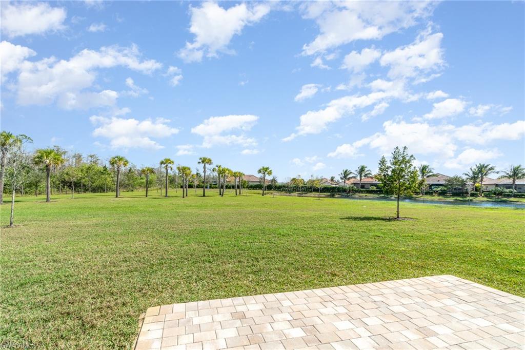 Large backyard.