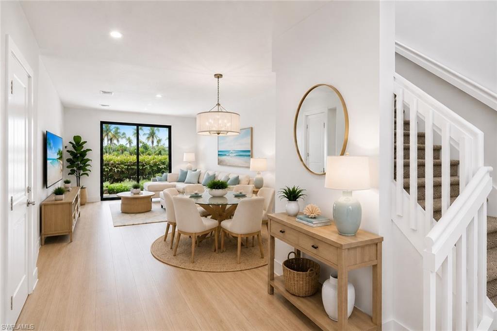 Virtually Staged Entry & Living/Dining Room