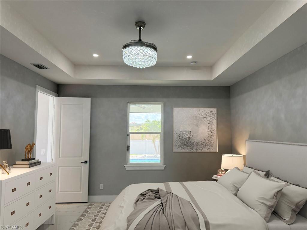 Virtually Staged Main Bedroom
