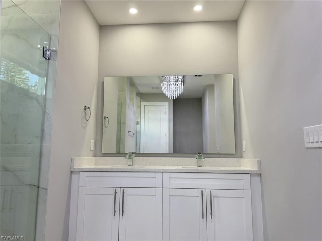 Main Bathroom. Dual Sinks.