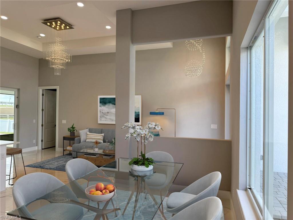 Virtually Staged Dining Area