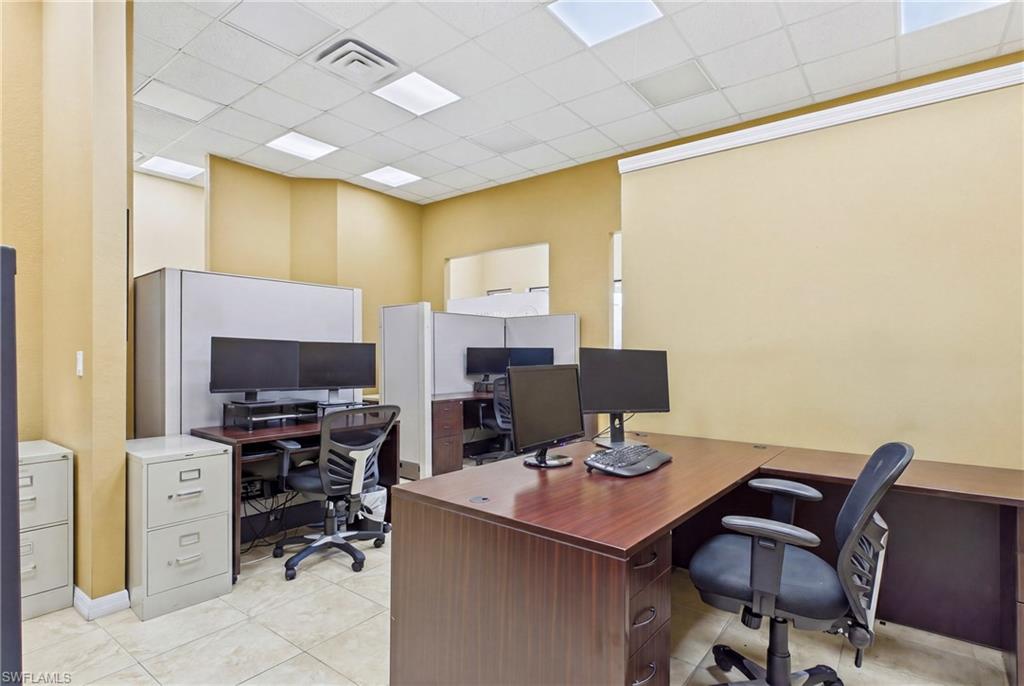 Well-maintained interior with ample room for workstations, equipment, and business operations.