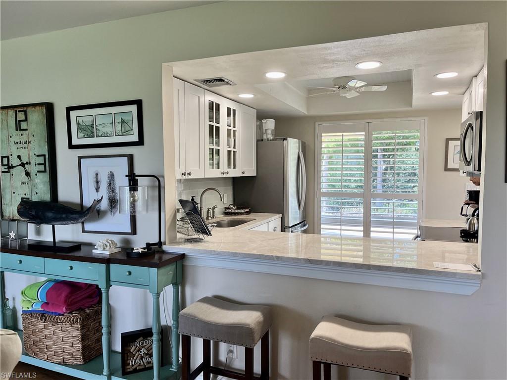 Kitchen breakfast bar with a view