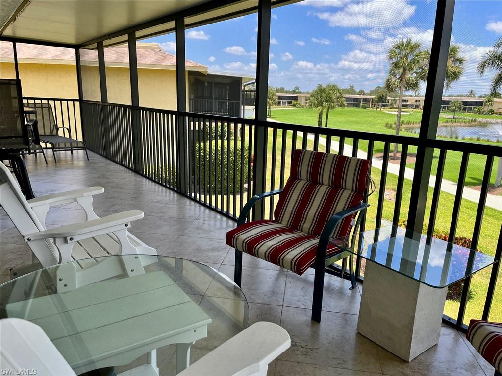 Large Balcony overlooking the 13th fairway of the Pines Golf Golf course and water view