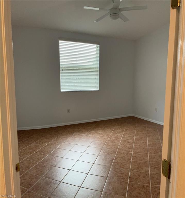 All tile, ceiling fan