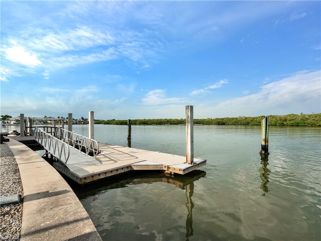 Private dock featuring a gangway and floating platform