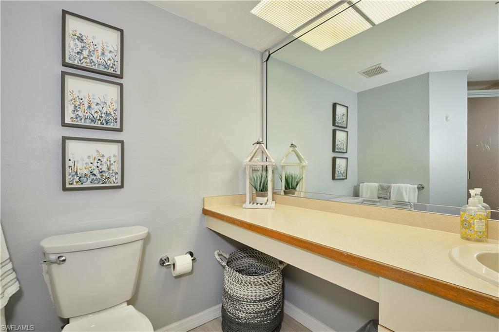 Owner's bath has a sit down vanity option.
