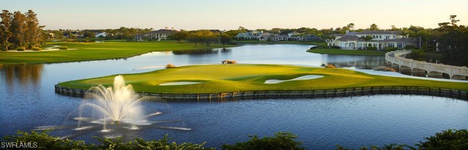 View of property's community featuring view of golf course and a water view
