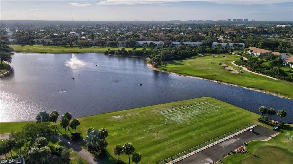 Expansive golf course and water feature