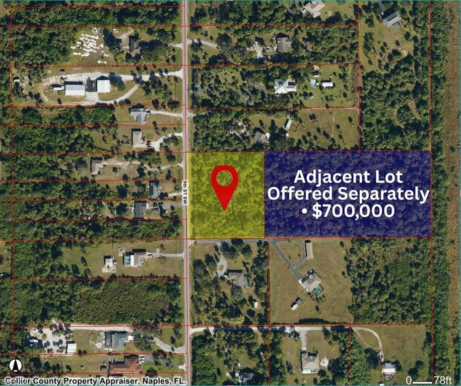Map / location featuring property parcel outlined