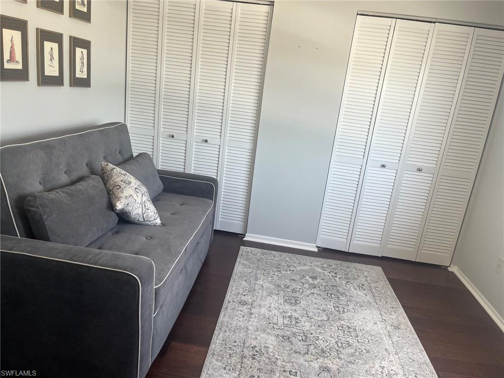 Guest Bedroom Used as office with double closets