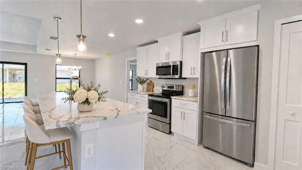 Appliances shown are generic AI generated. Seller will install SS appliances before closing.
