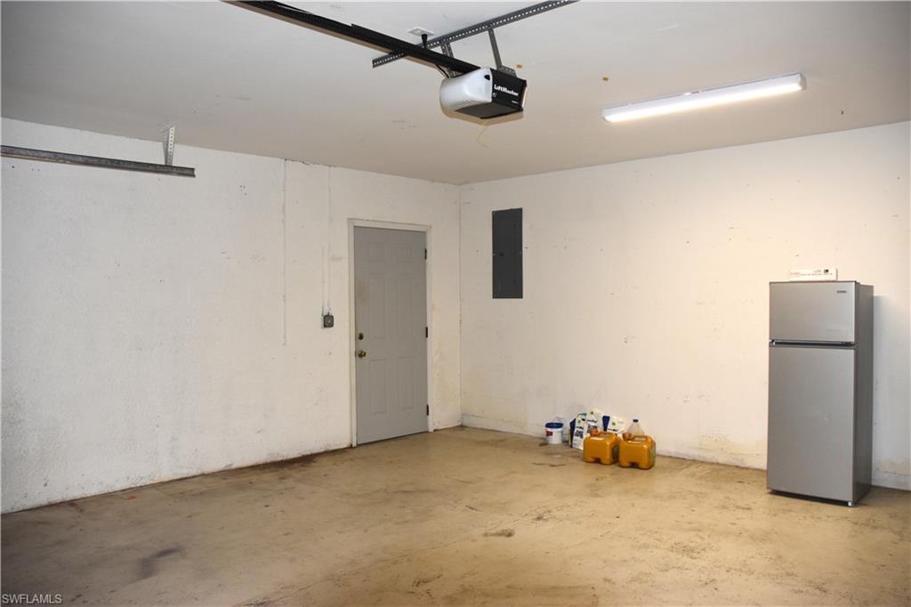 Exterior door in garage