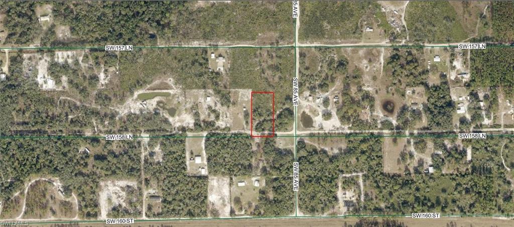 Aerial Map. Identifying the property within a defined geographic area