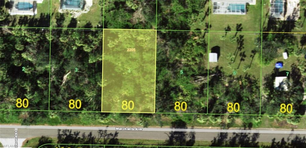 Aerial Parcel Map. Displaying the outline and identifying number for the property
