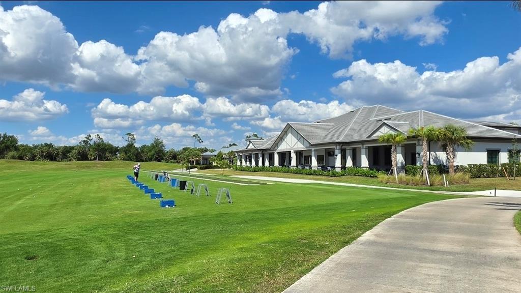 Club house overlooking Driving Range