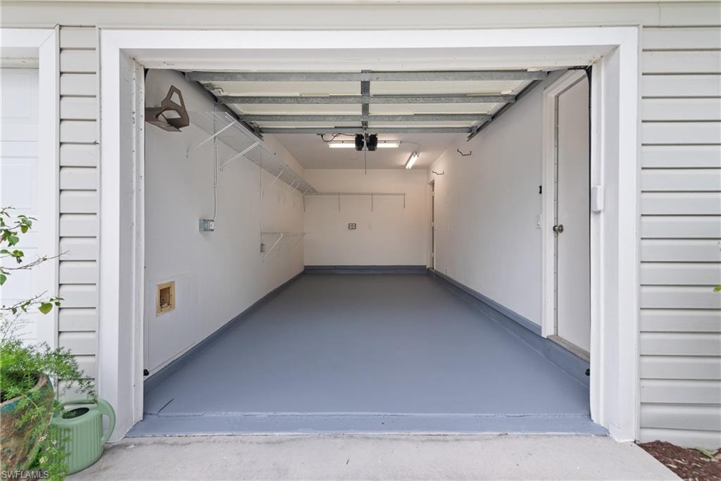 painted and clean garage