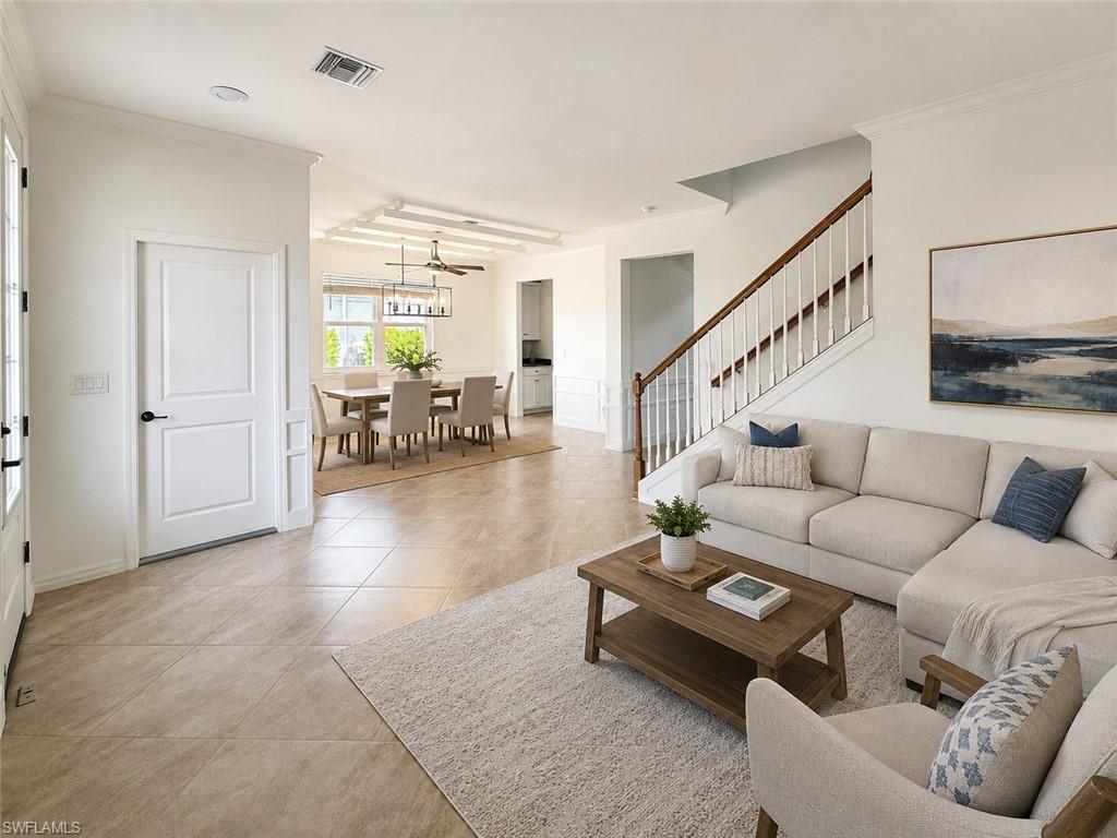 Second Living room with Formal Dining Room AI Enhanced Staging