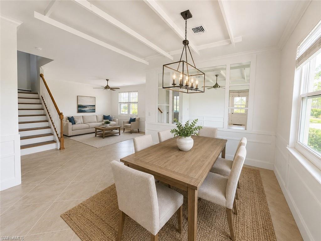 AI Enhanced and StagedSecond Living room with Formal Dining Room