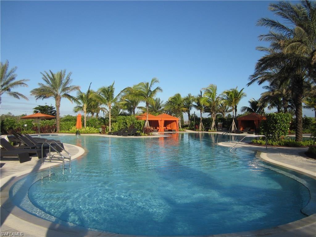 Pool with a patio area