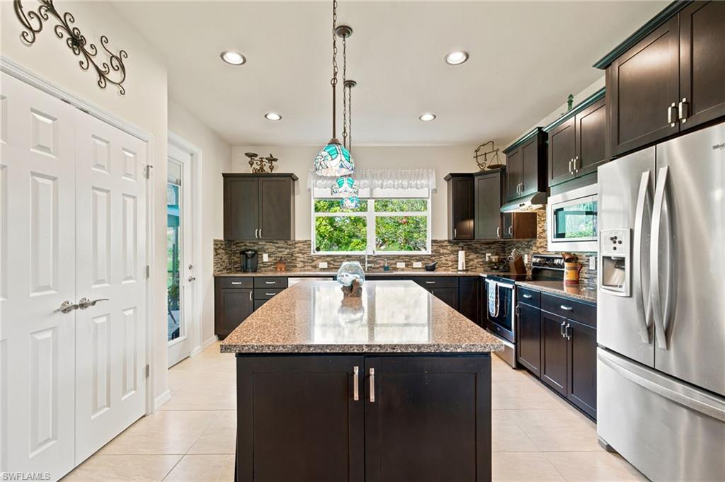 Kitchen with stainless steel appliances