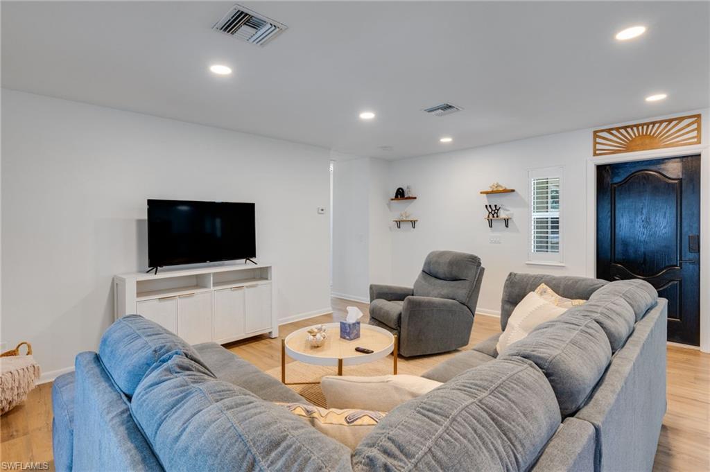 Bright coastal living space