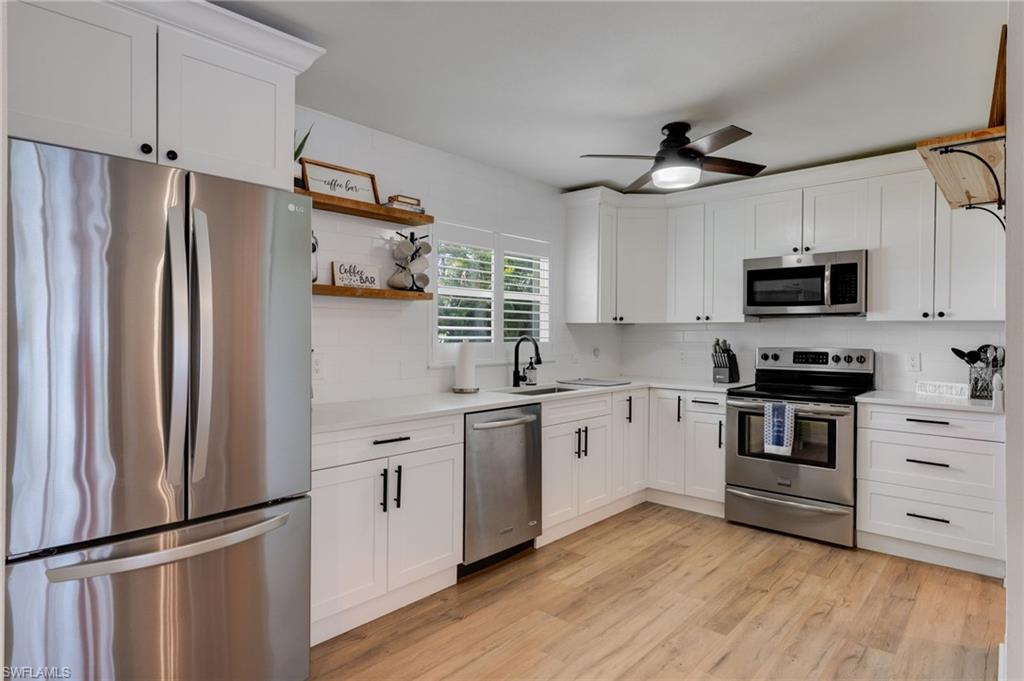 Updated kitchen with shaker cabinetry