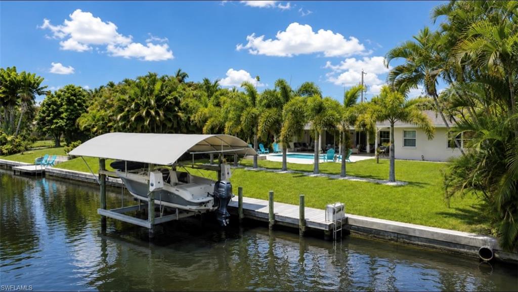Ariel view of waterfront property