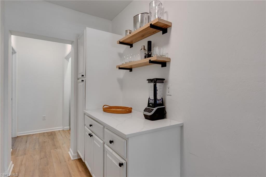 Custom coffee bar and additional storage