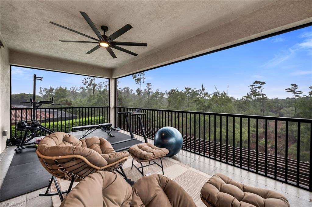 Screened Balcony with outdoor gym