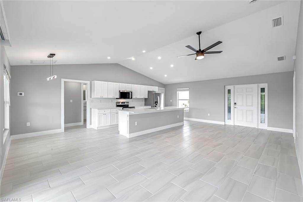 open concept floor plan