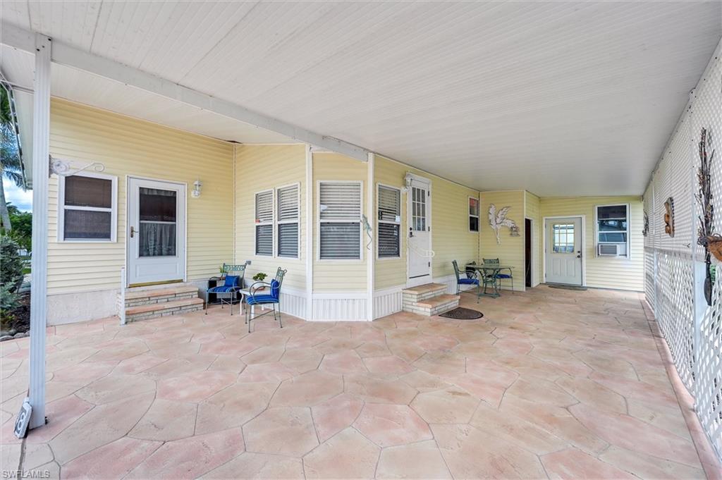 Covered attached carport