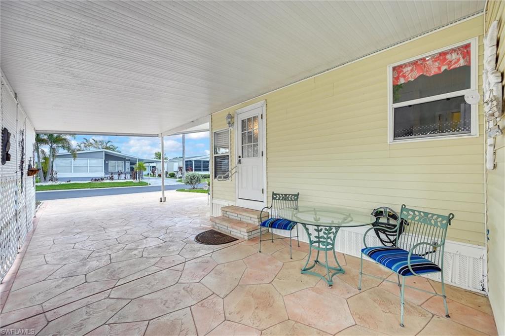 Covered attached carport