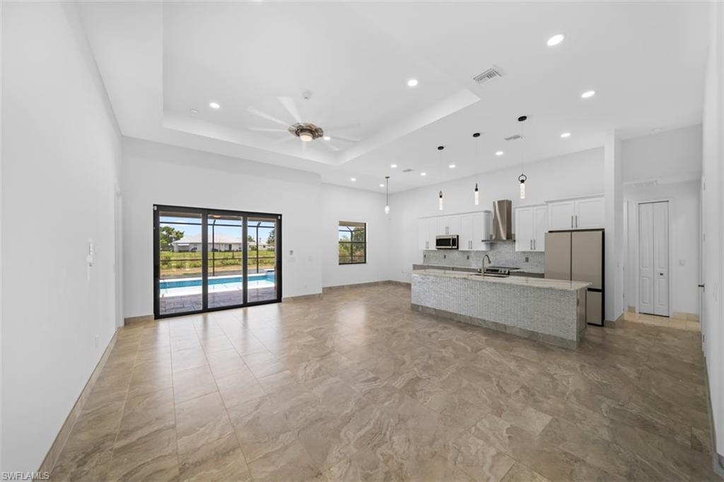 living room and kitchen