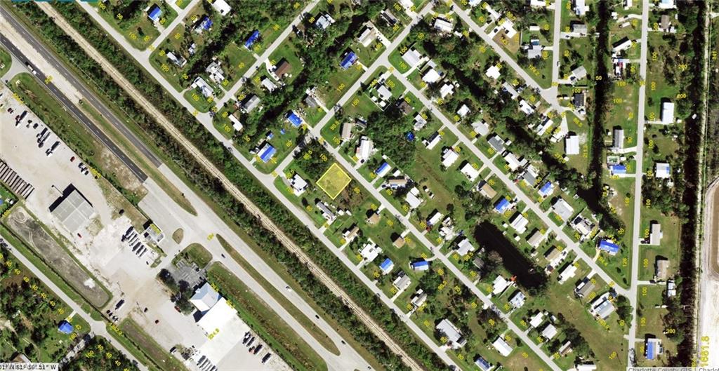 Aerial Map. Depicting the property highlighted within a residential area and surrounding infrastructure