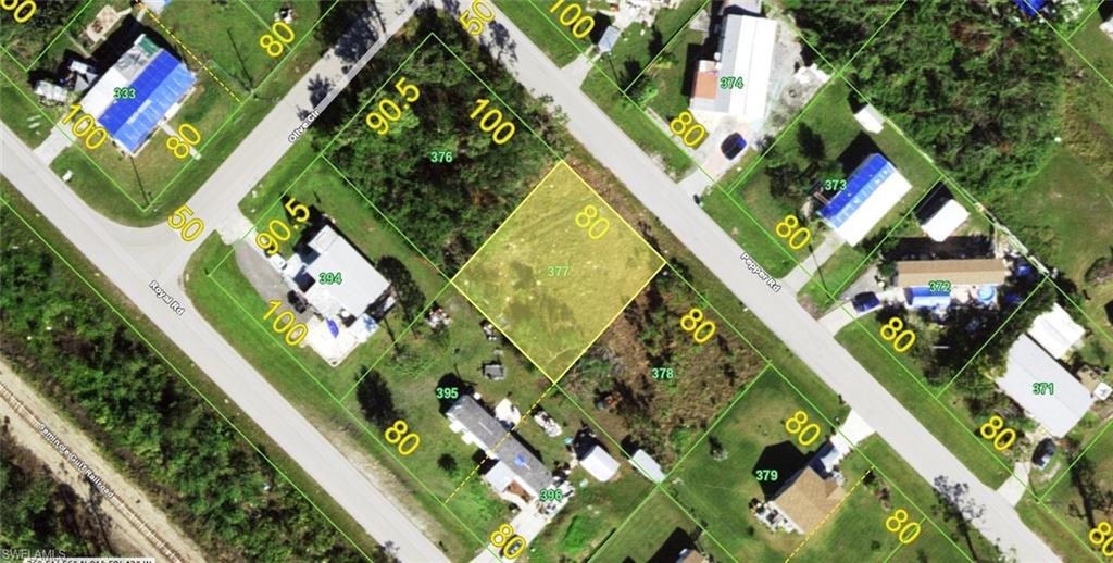 Property Map. Displaying lot dimensions and property parcels