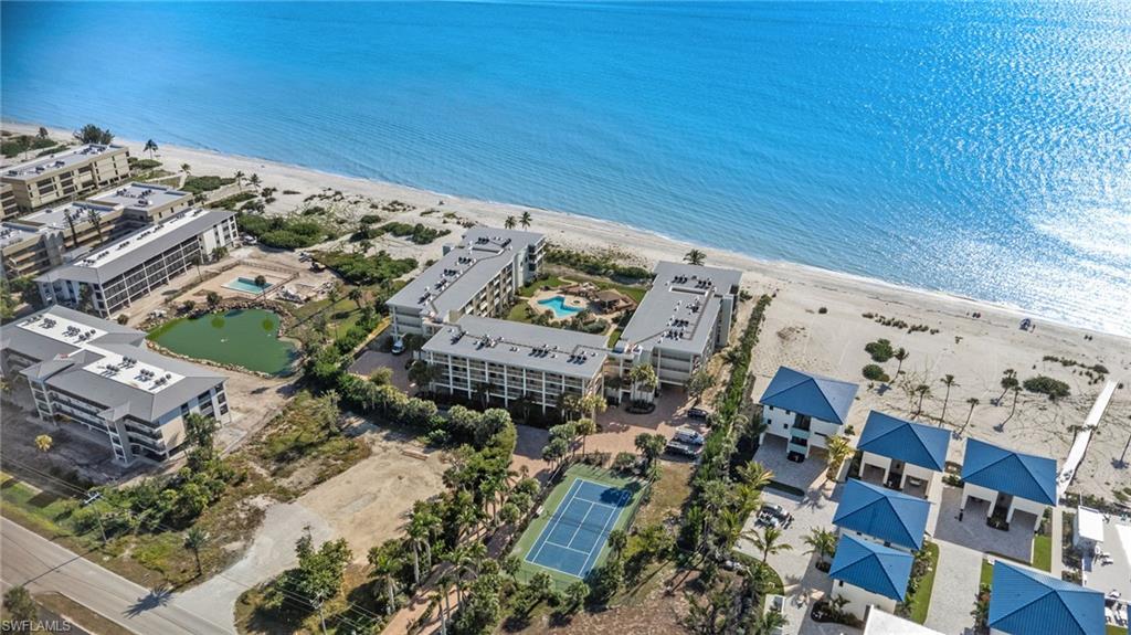Aerial view of expansive beach