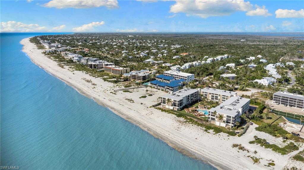 Drone / aerial view of extended coastline