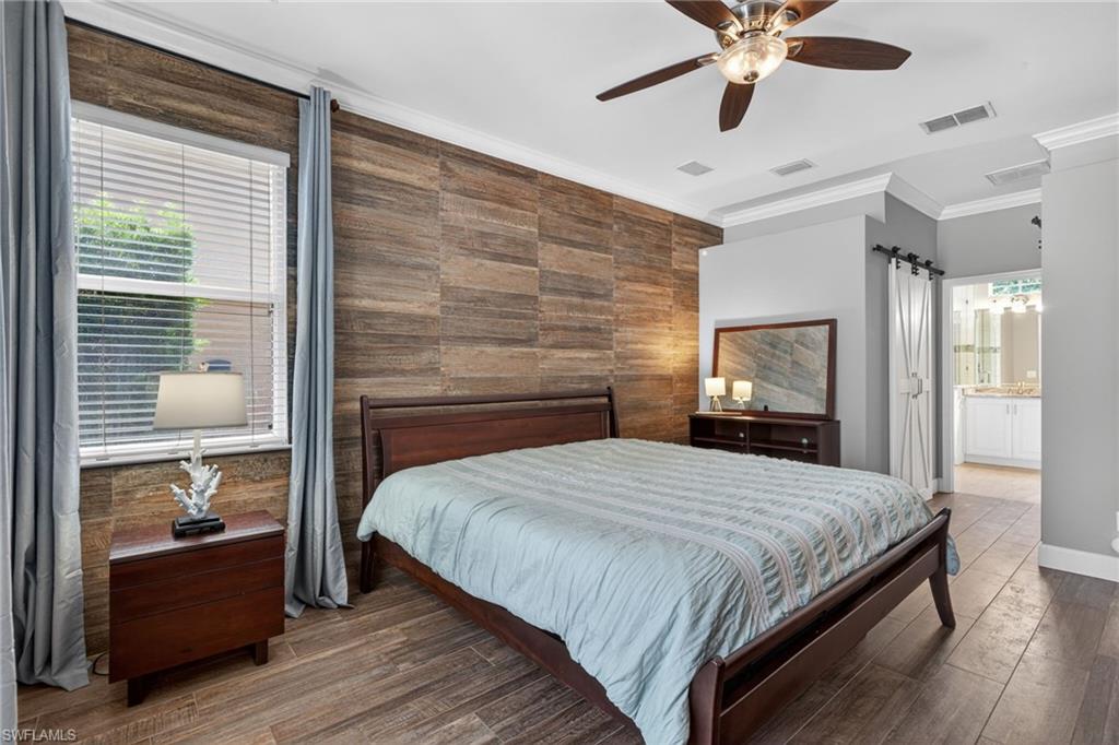Primary Bed with Custom Tile Wall