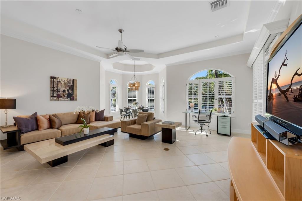 The ceilings are high and the family room and dinette are bright and cheery.