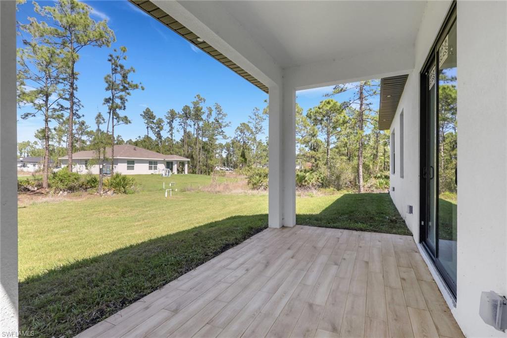 Patio with tile flooring