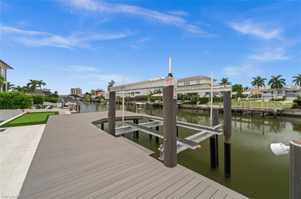 brand new dock, lift, seawall