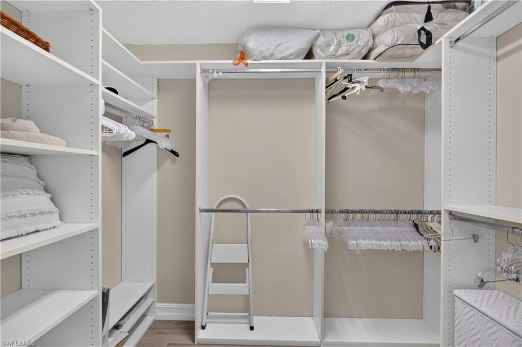 Large primary closet with plenty of storage!