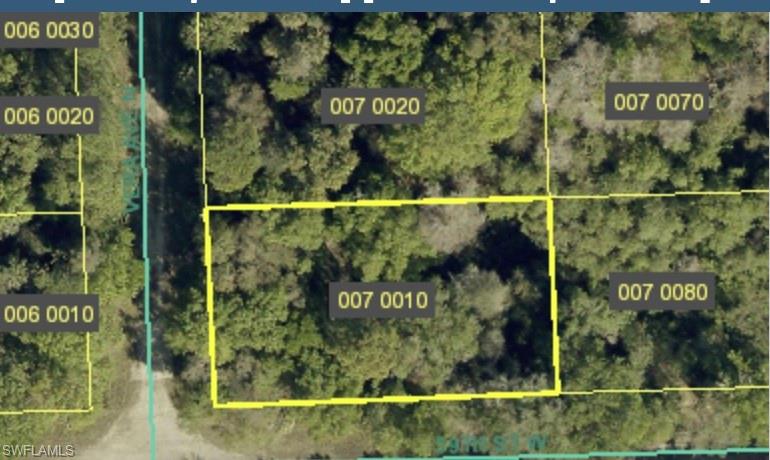 Parcel Map. Illustrating the boundaries and identification numbers for the property and surrounding parcels