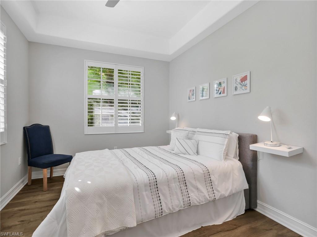 Den off the dining area being used as a 3rd bedroom that can be  closed off by the pocket doors.