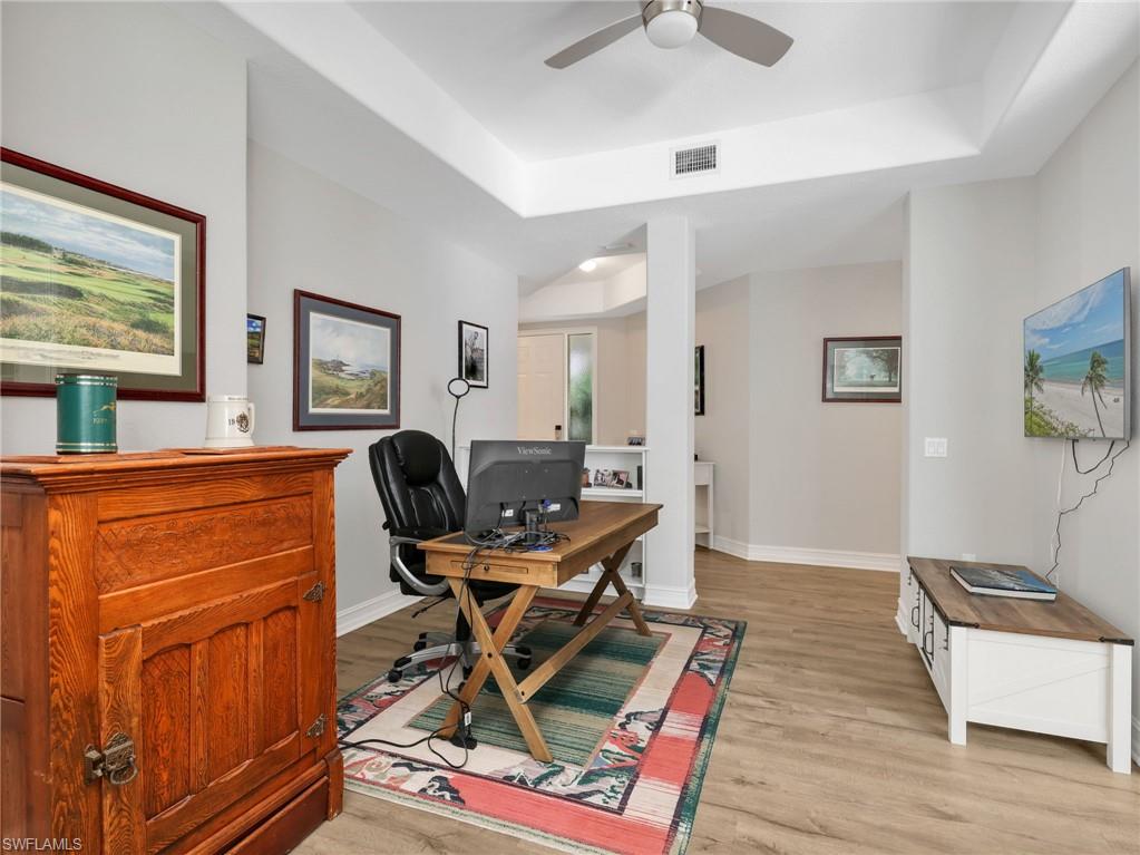 Original dining area being used as an office  and often used as a family room.